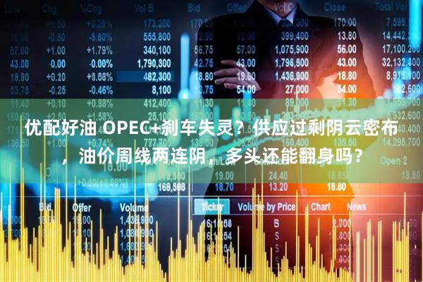 优配好油 OPEC+刹车失灵？供应过剩阴云密布，油价周线两连阴，多头还能翻身吗？